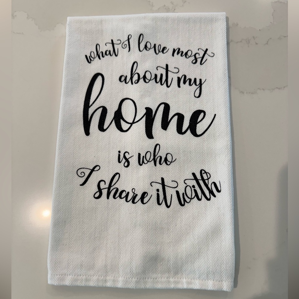 Inspirational Kitchen Towel - White